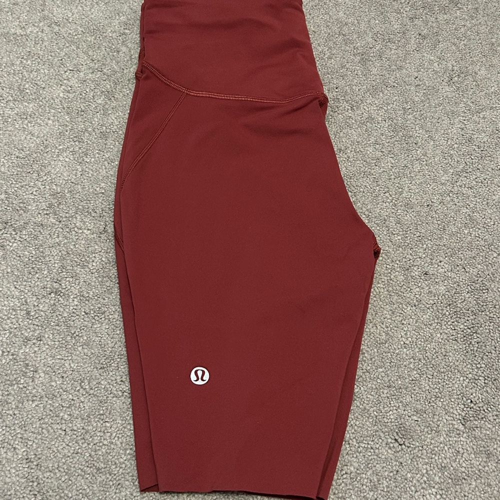 Red Merlot Lululemon Bike shorts